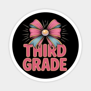 Third Grade Coquette Bow Teachers Back to School Magnet